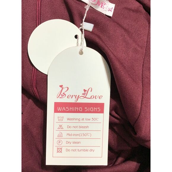 BeryLove XL Red Glitter Evening Midi Dress - Picture 9 of 12